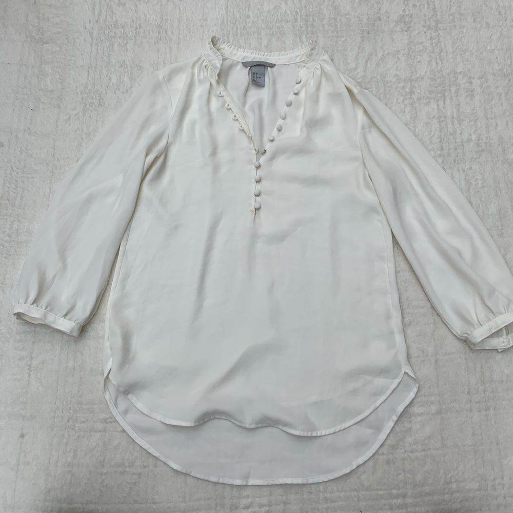 H&M Quarter Sleeve Button Down Blouse